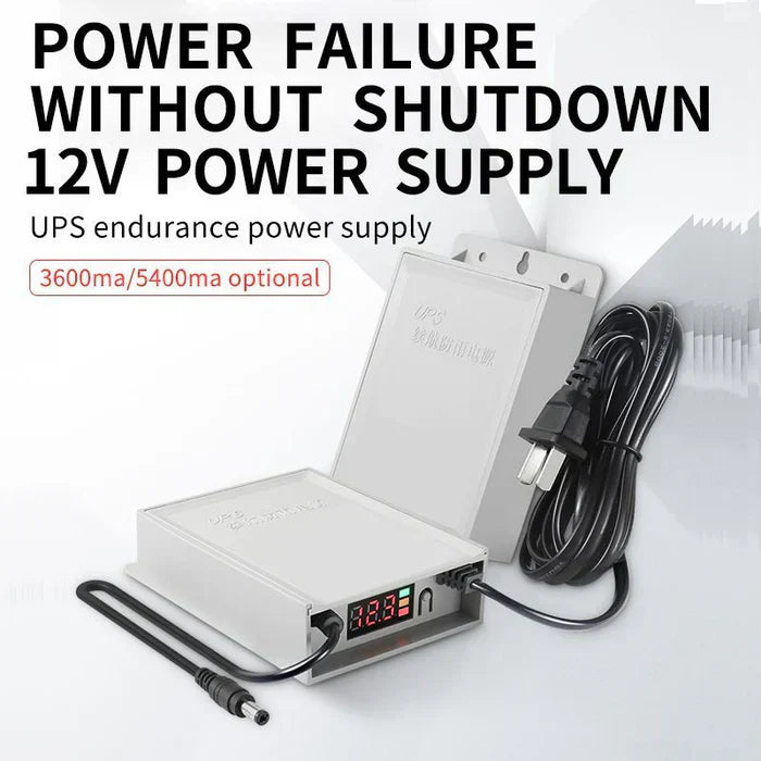 DC-12V Mini UPS 4 Hour Battery Backup, Fireproof, Waterproof, Led Display, Use In Wifi Router And CCTV Cameras And Ups Can Run On Anything With 12 Volt